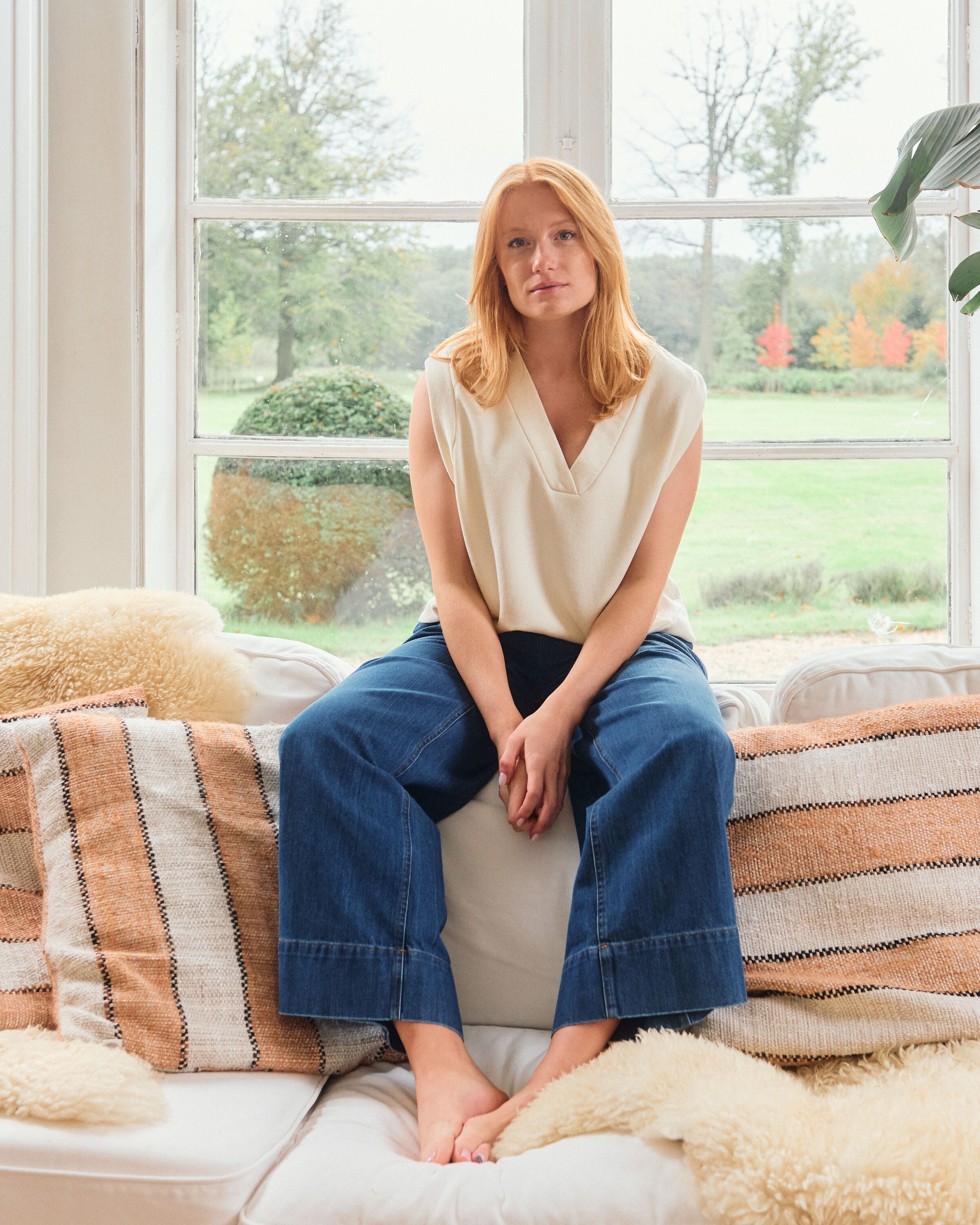 Ada sweater vest| cotton | ecru