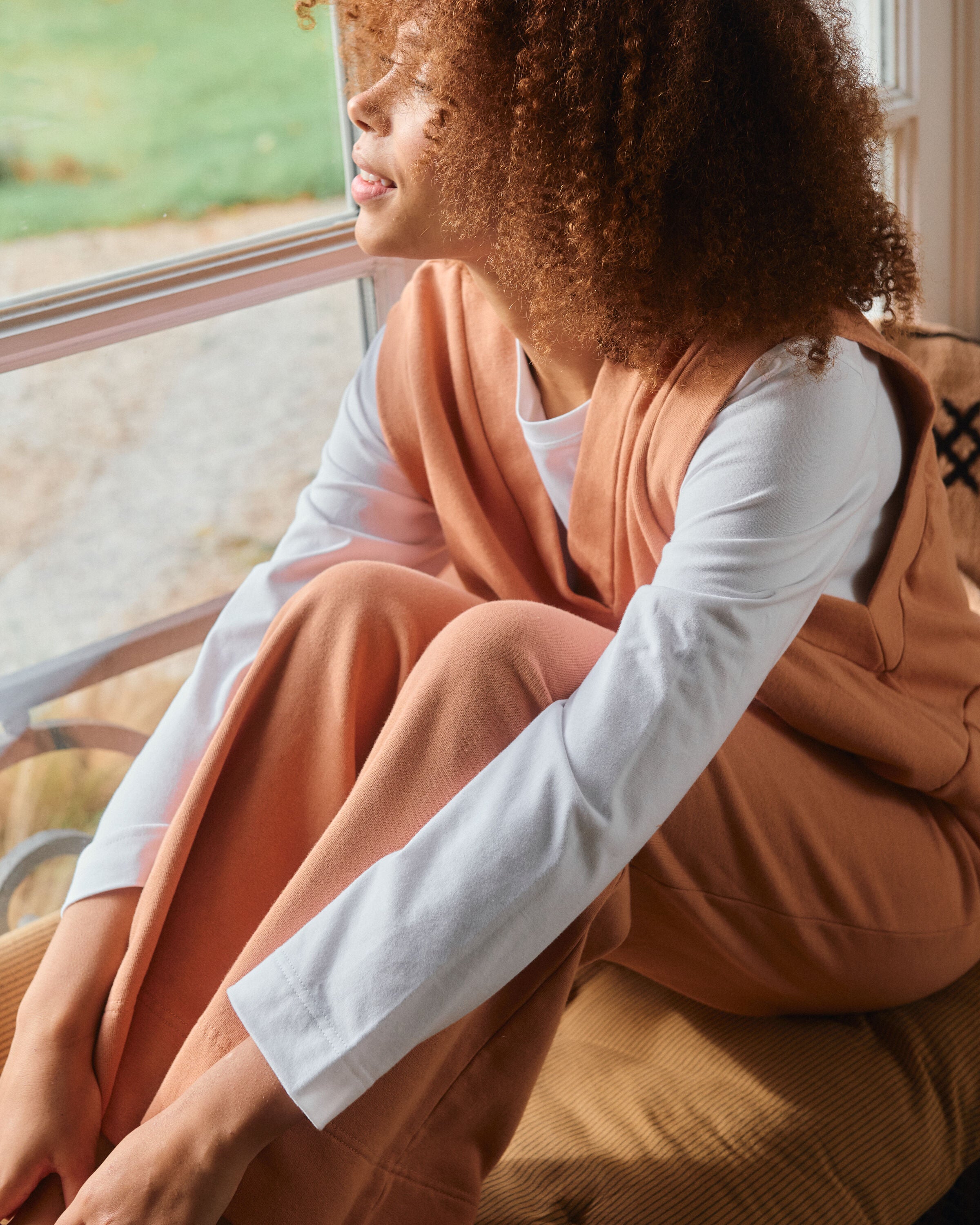 Ada sweater vest| cotton | sea salt