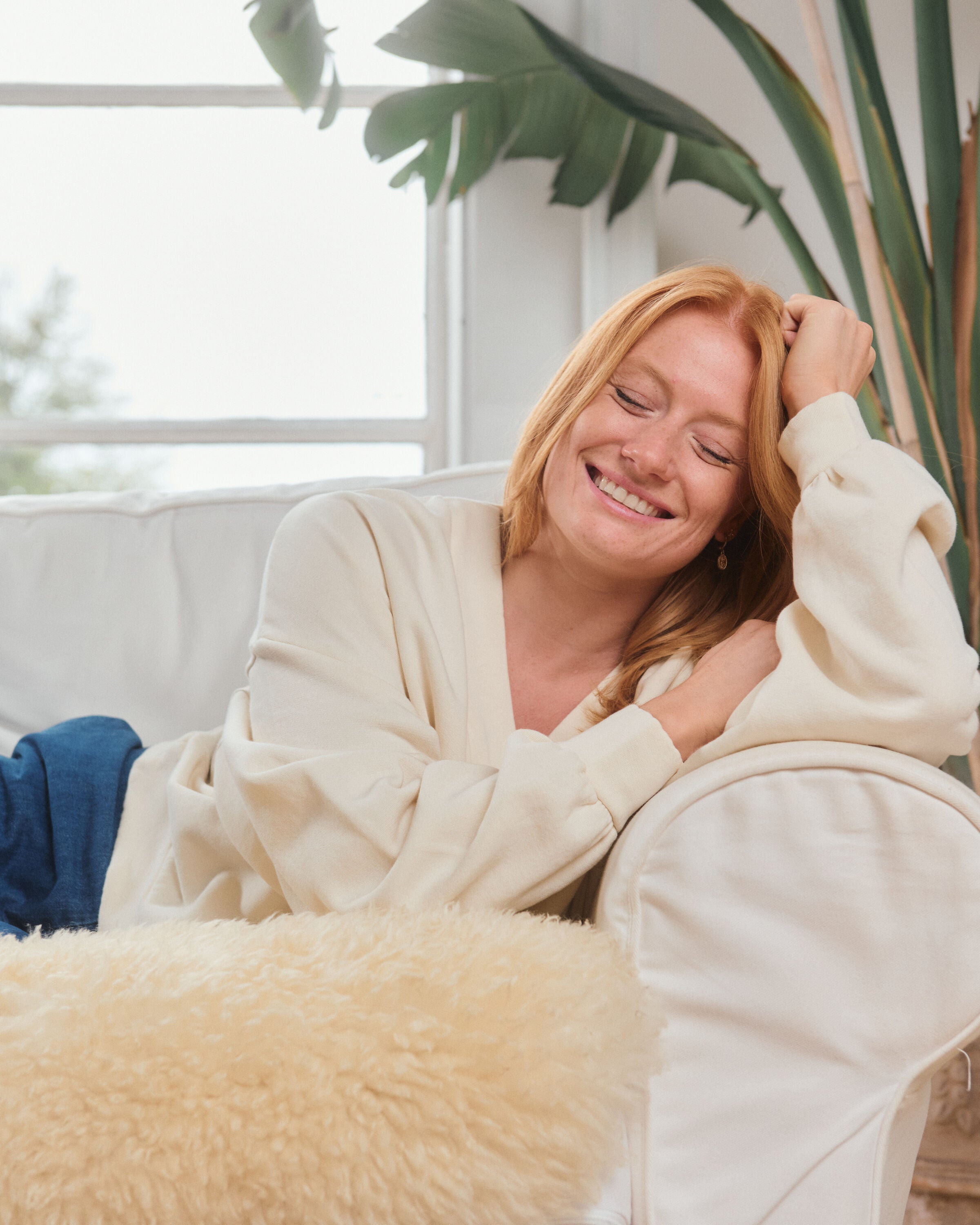 Lana sweater | cotton | ecru