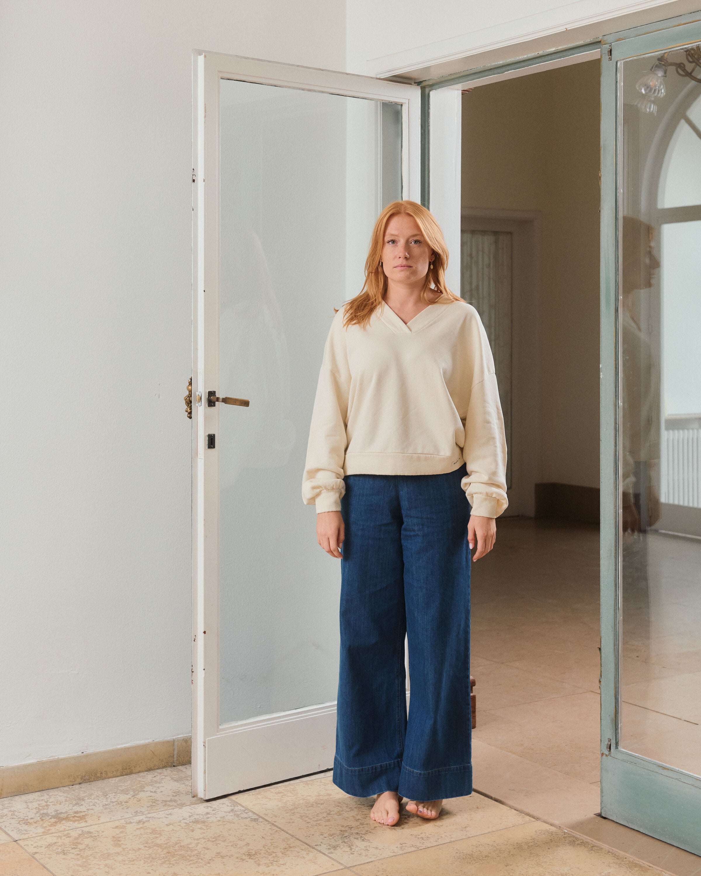 Lana sweater | cotton | ecru