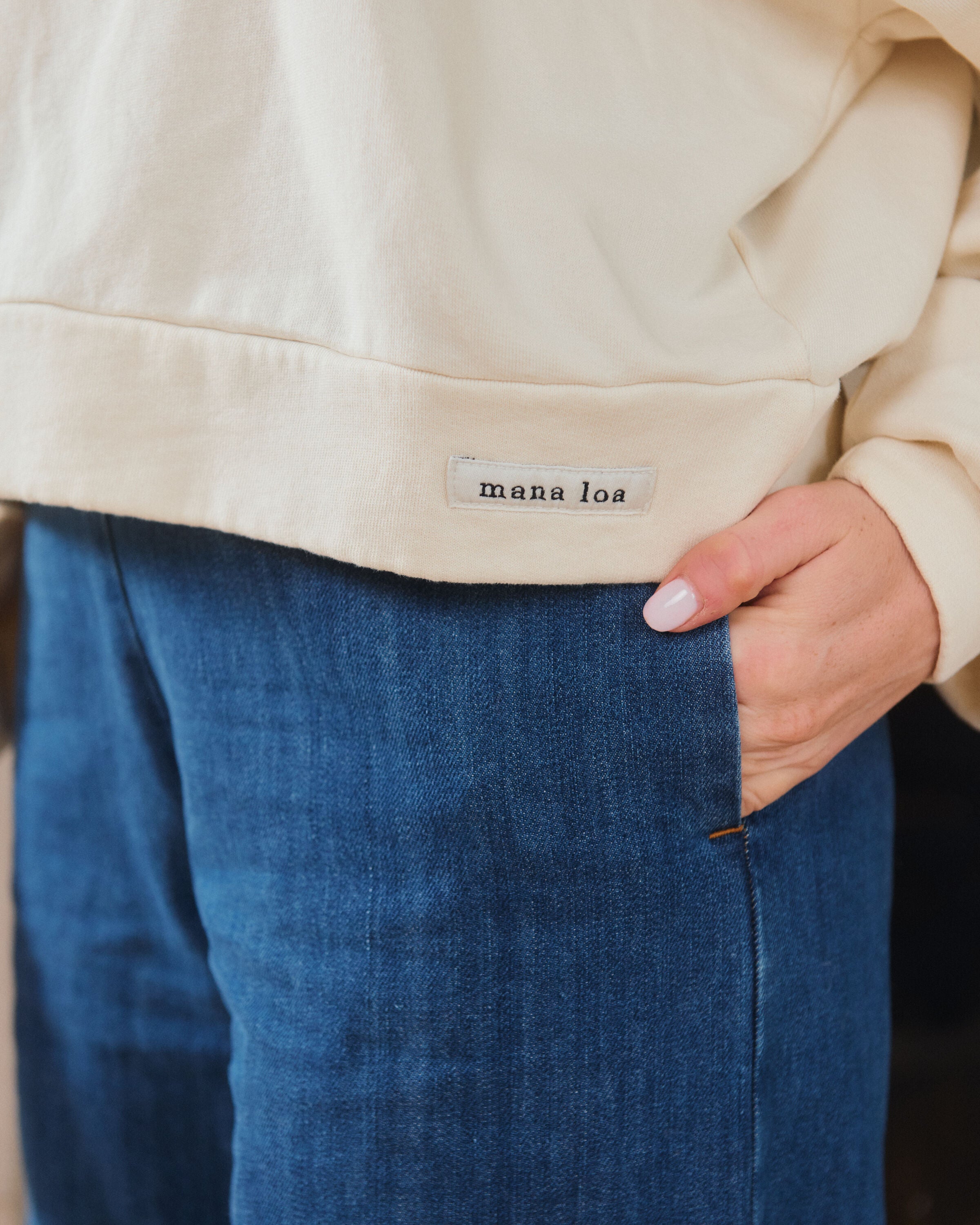 Lana sweater | cotton | ecru