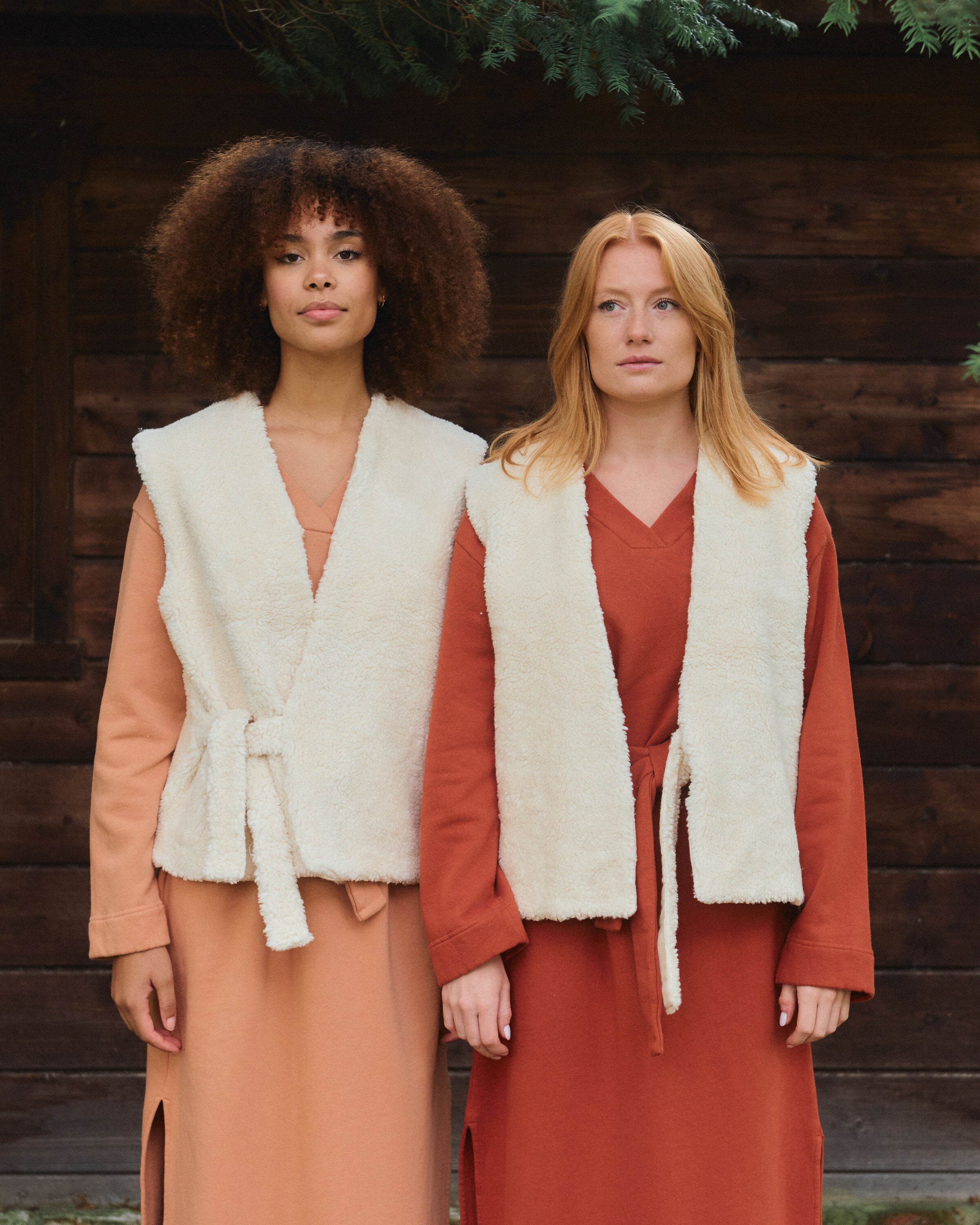 Lola teddy vest| cotton | ecru